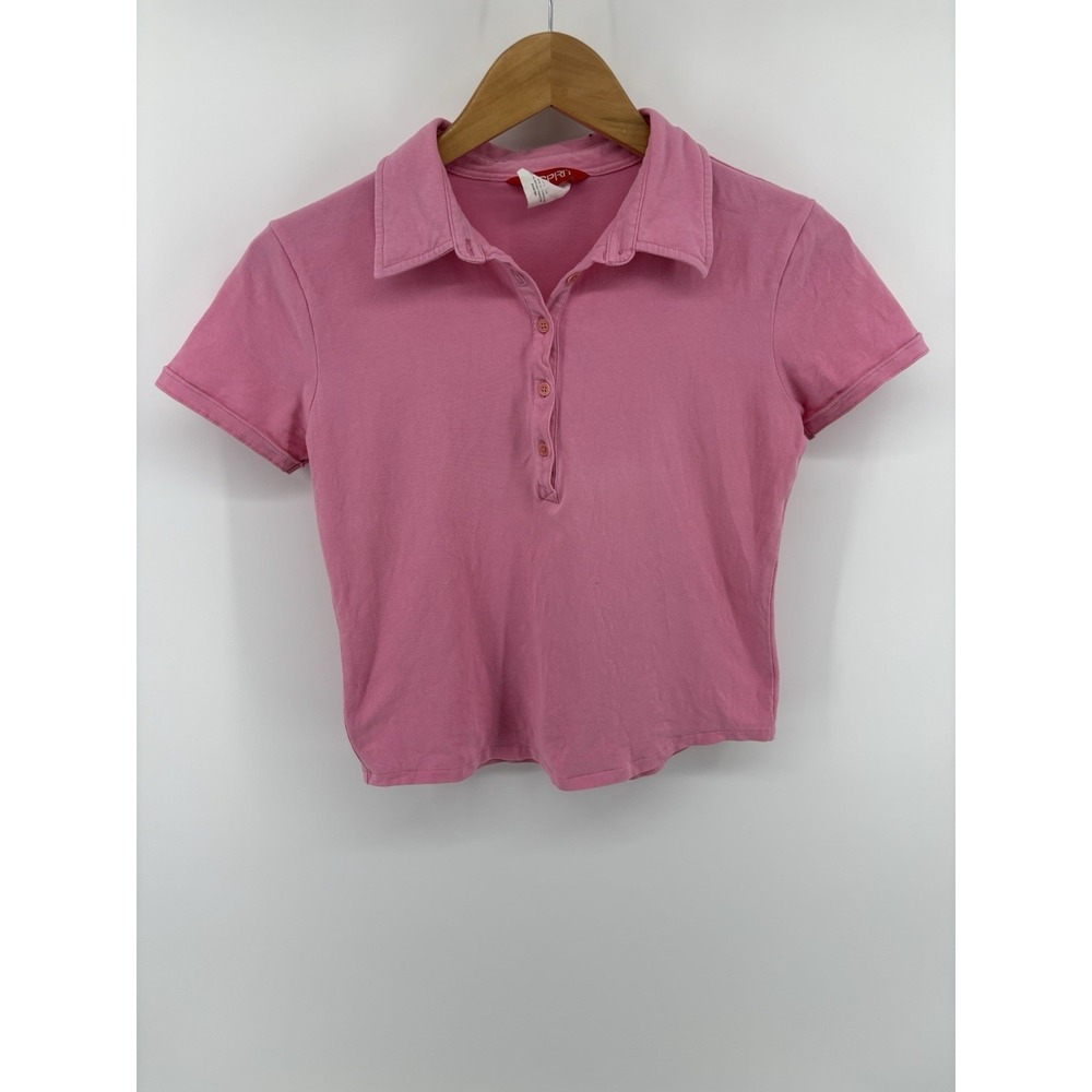 Vintage Esprit Polo Sz L Y2K Preppy Barbiecore Momcore Feminine